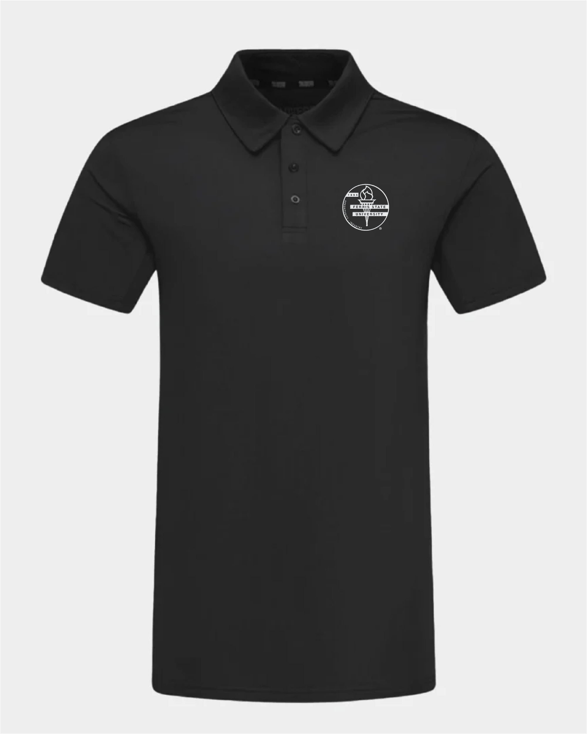 Ferris State Crest 2.0 Black Polo