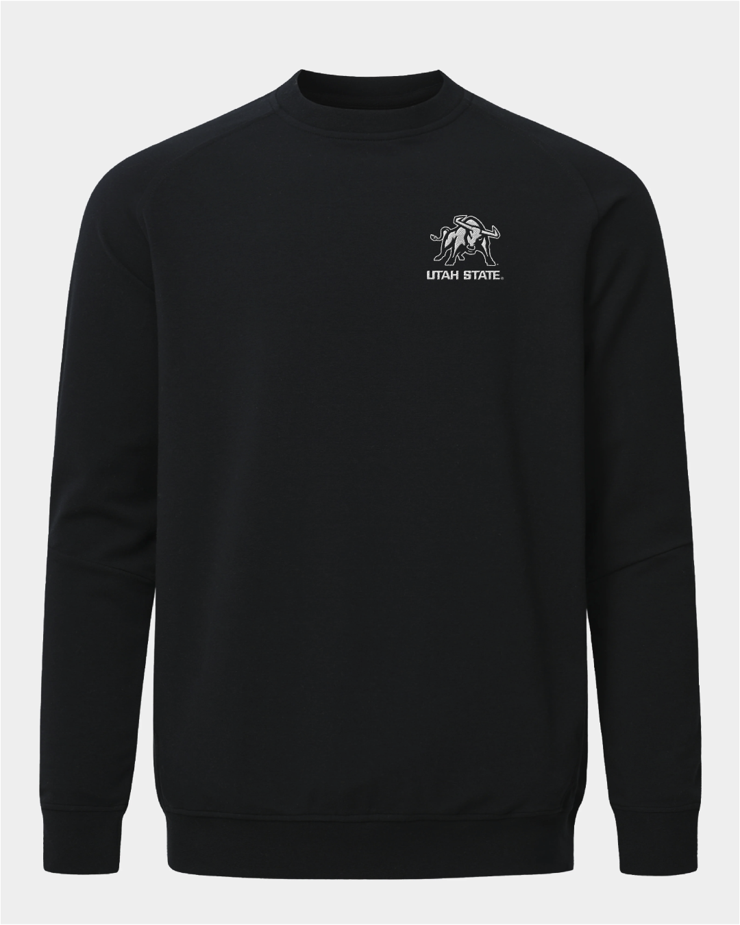 USU Meridian Black Crewneck