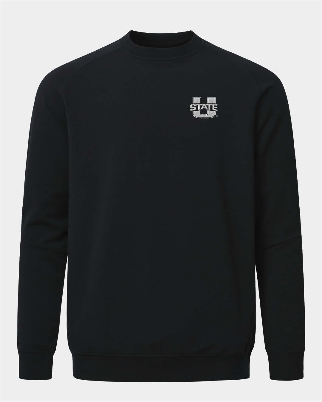 USU Meridian Black Crewneck