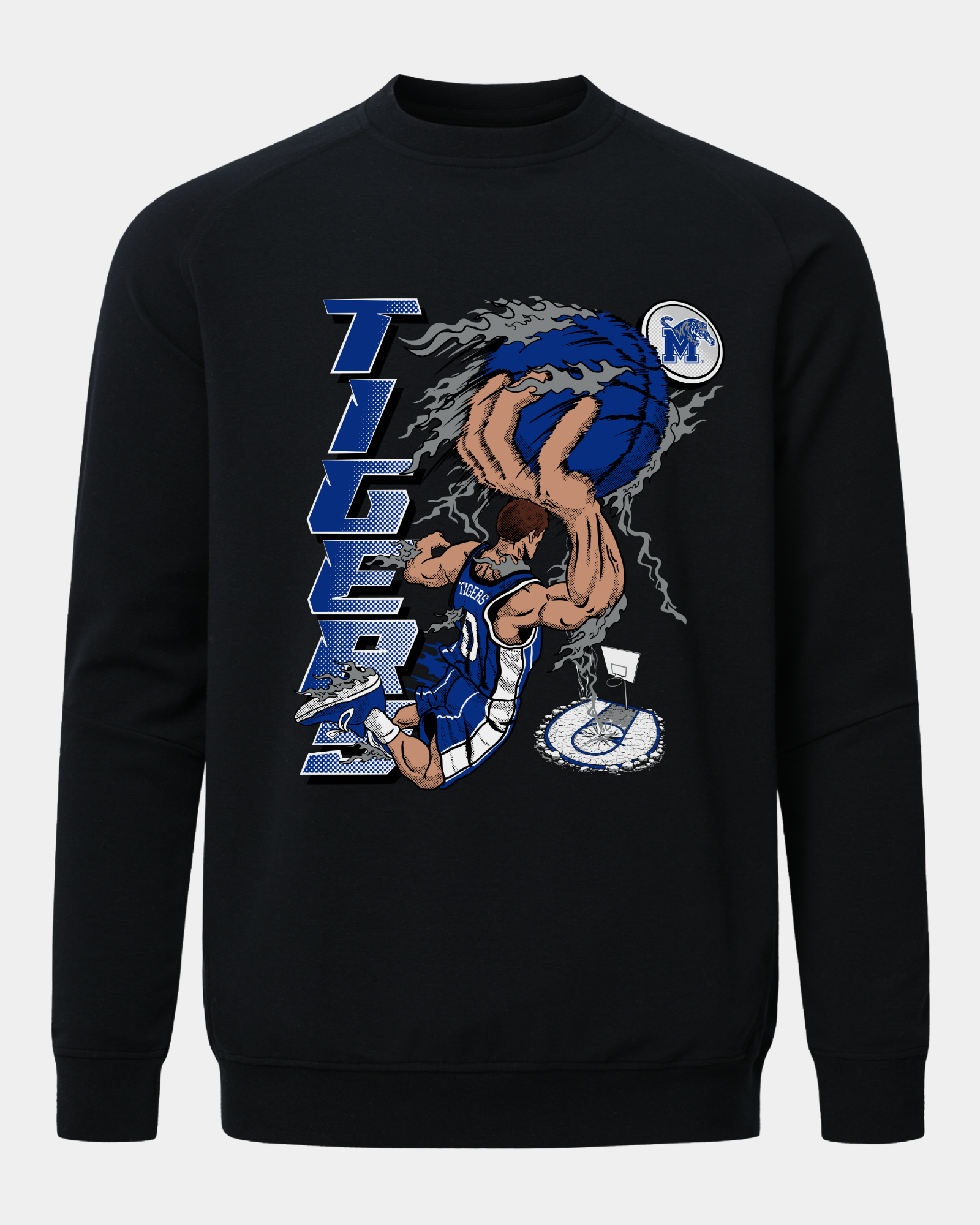 Memphis Slam Dunk Meridian Black Crewneck