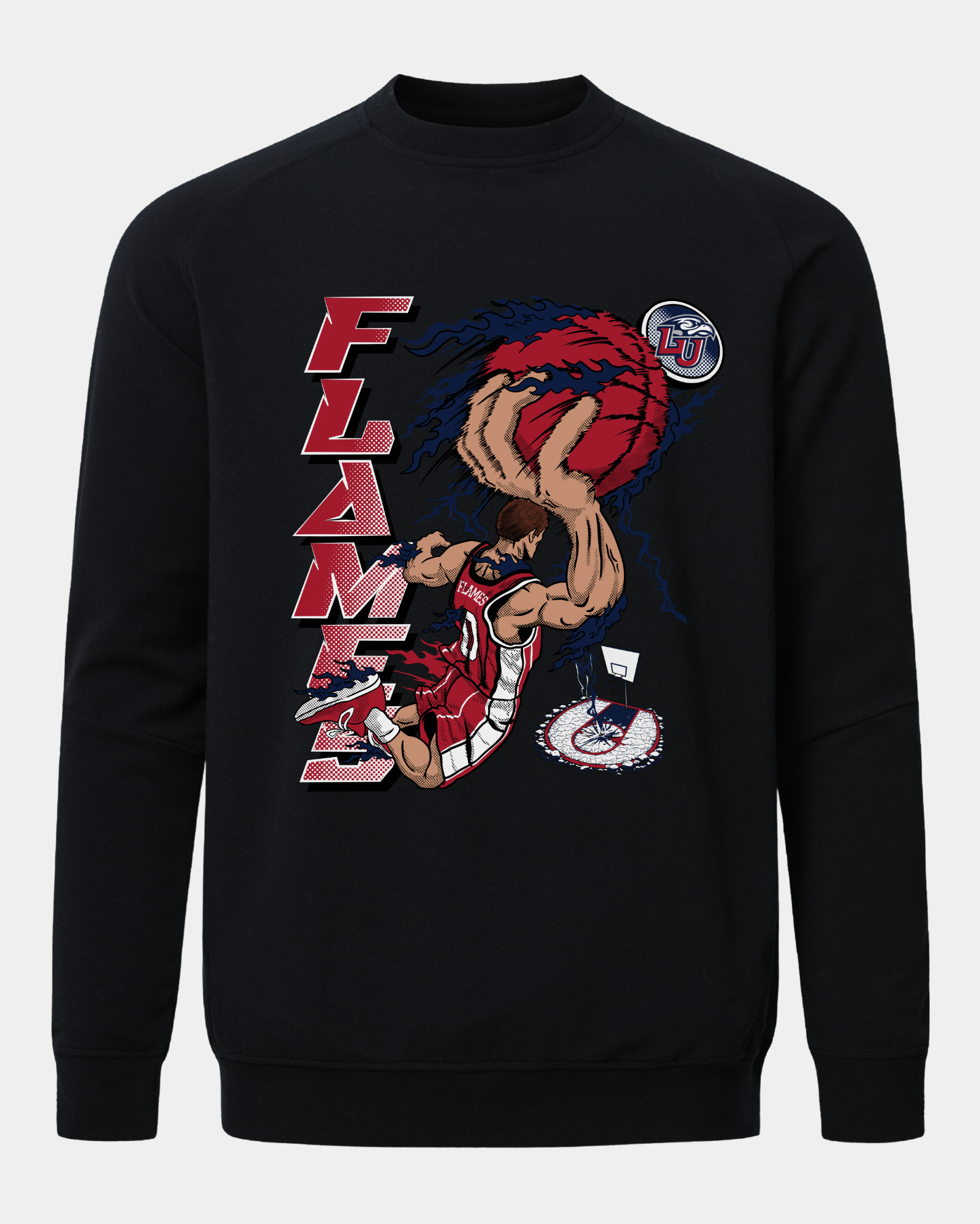 Liberty Slam Dunk Meridian Black Crewneck