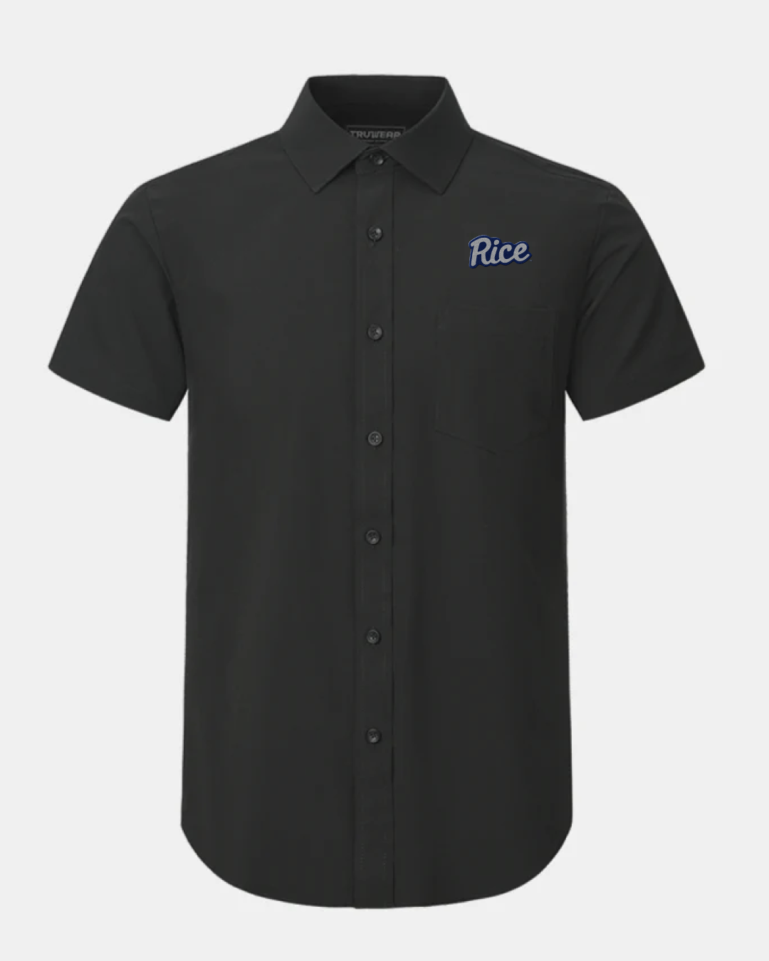 Rice Phenom Classic Black Short Sleeve Dress Shirt
