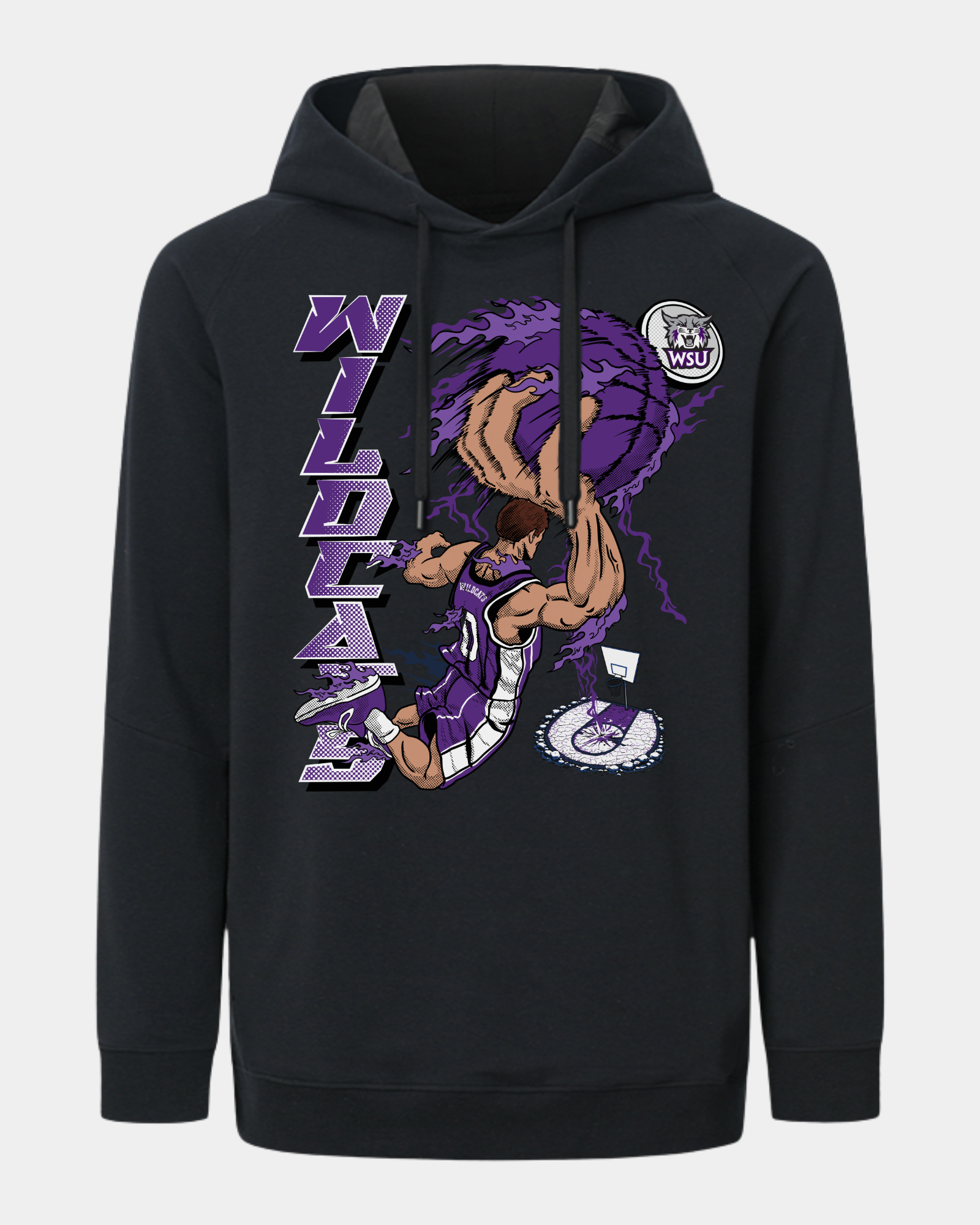 Weber State University Slam Dunk Singular Black Hoodie