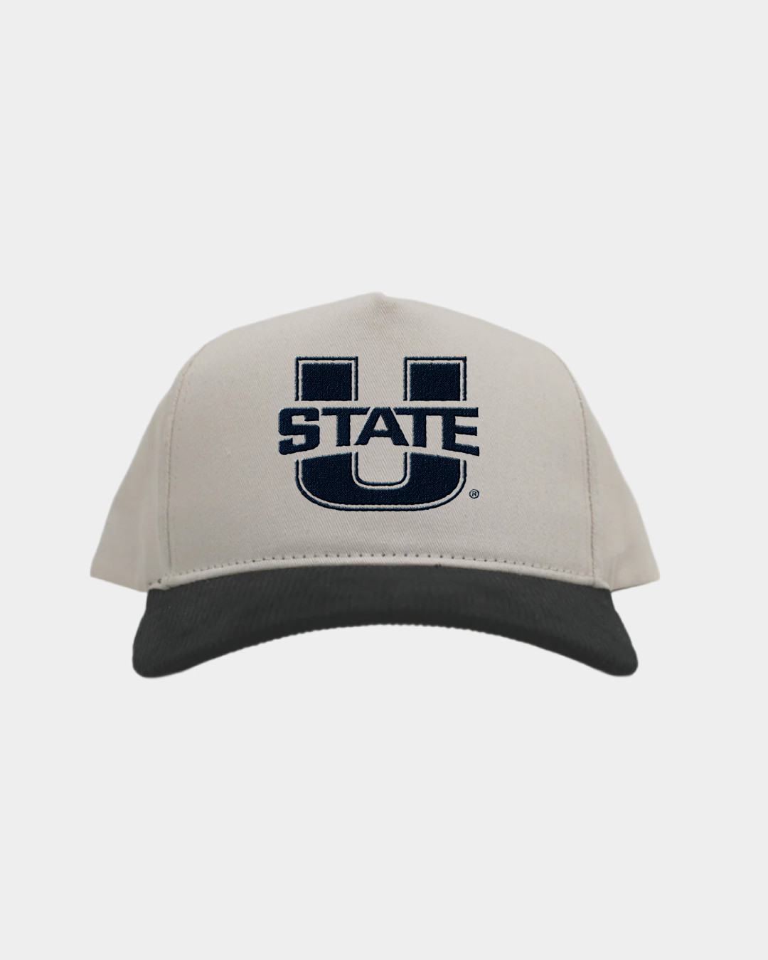 USU Cream Black Cord Brim Fade Hat