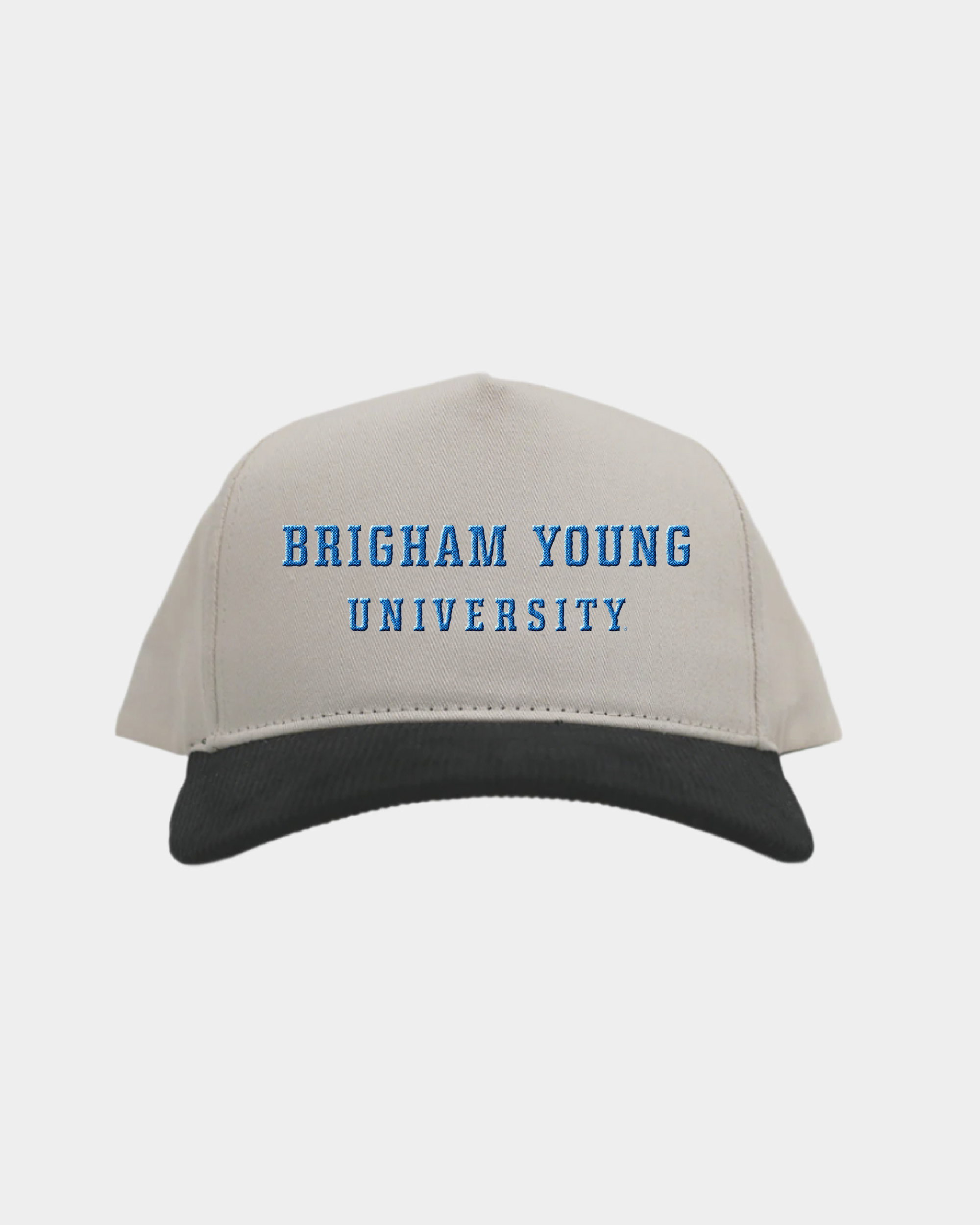 BYU Cream Black Cord Brim Fade Hat