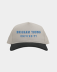 BYU Cream Black Cord Brim Fade Hat