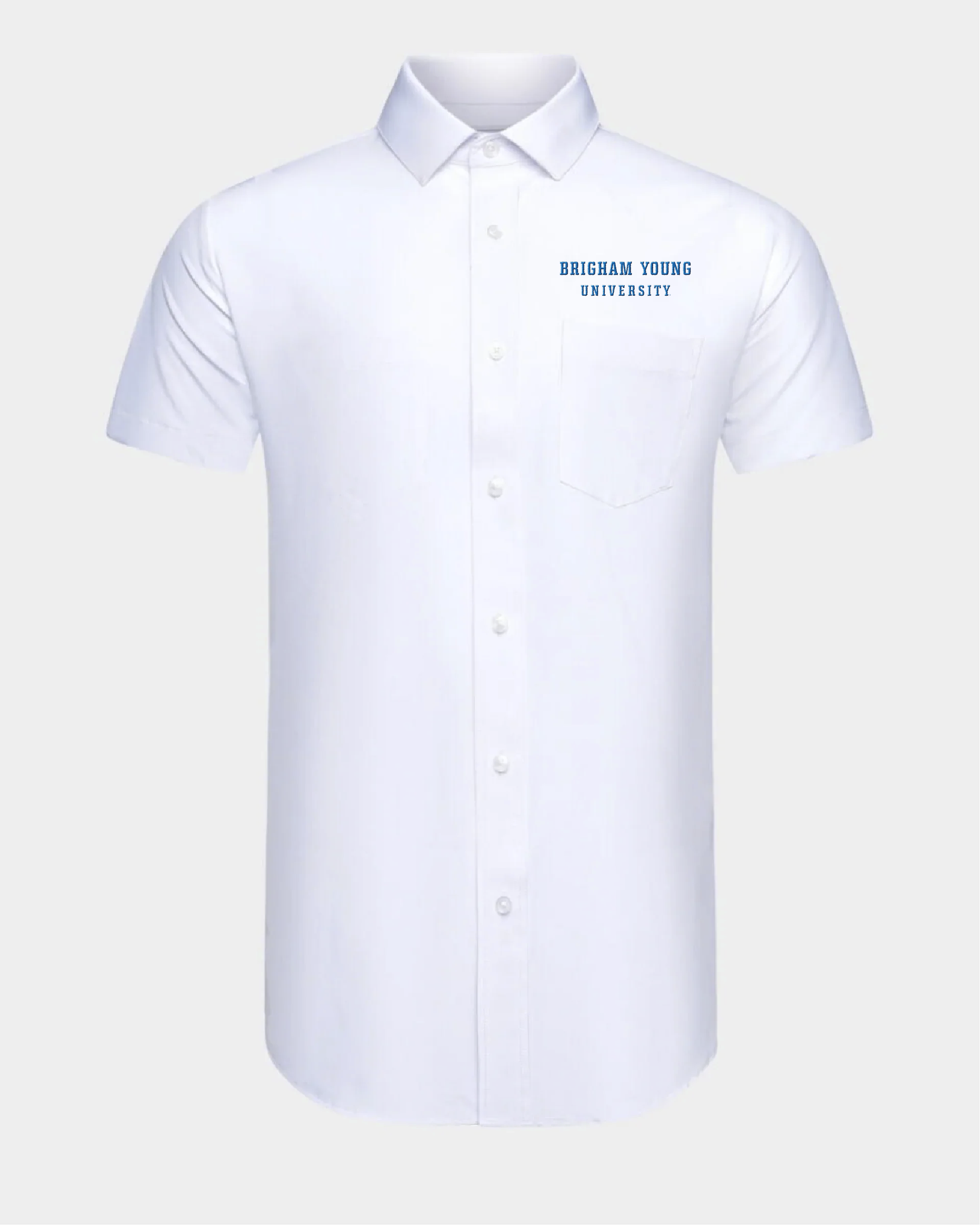 BYU Phenom Classic White Short Sleeve Dress Shirt