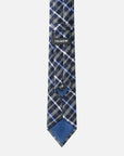 Immortal Charcoal Powder Blue & Navy Striped Tie - Blue &