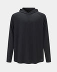 Hooded Cardinal Long Sleeve Black Workout Shirt