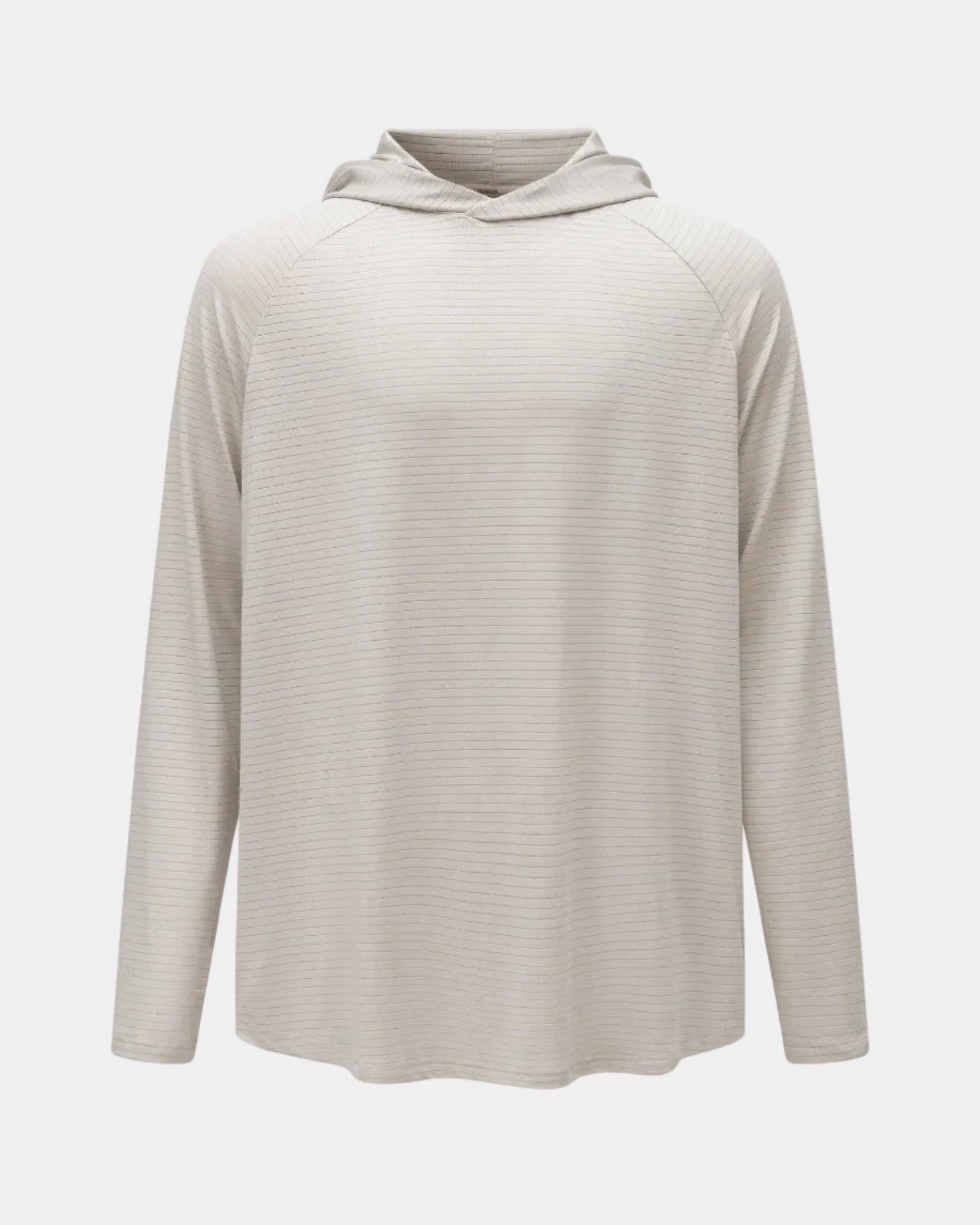 Hooded Cardinal Long Sleeve Cream Workout Shirt