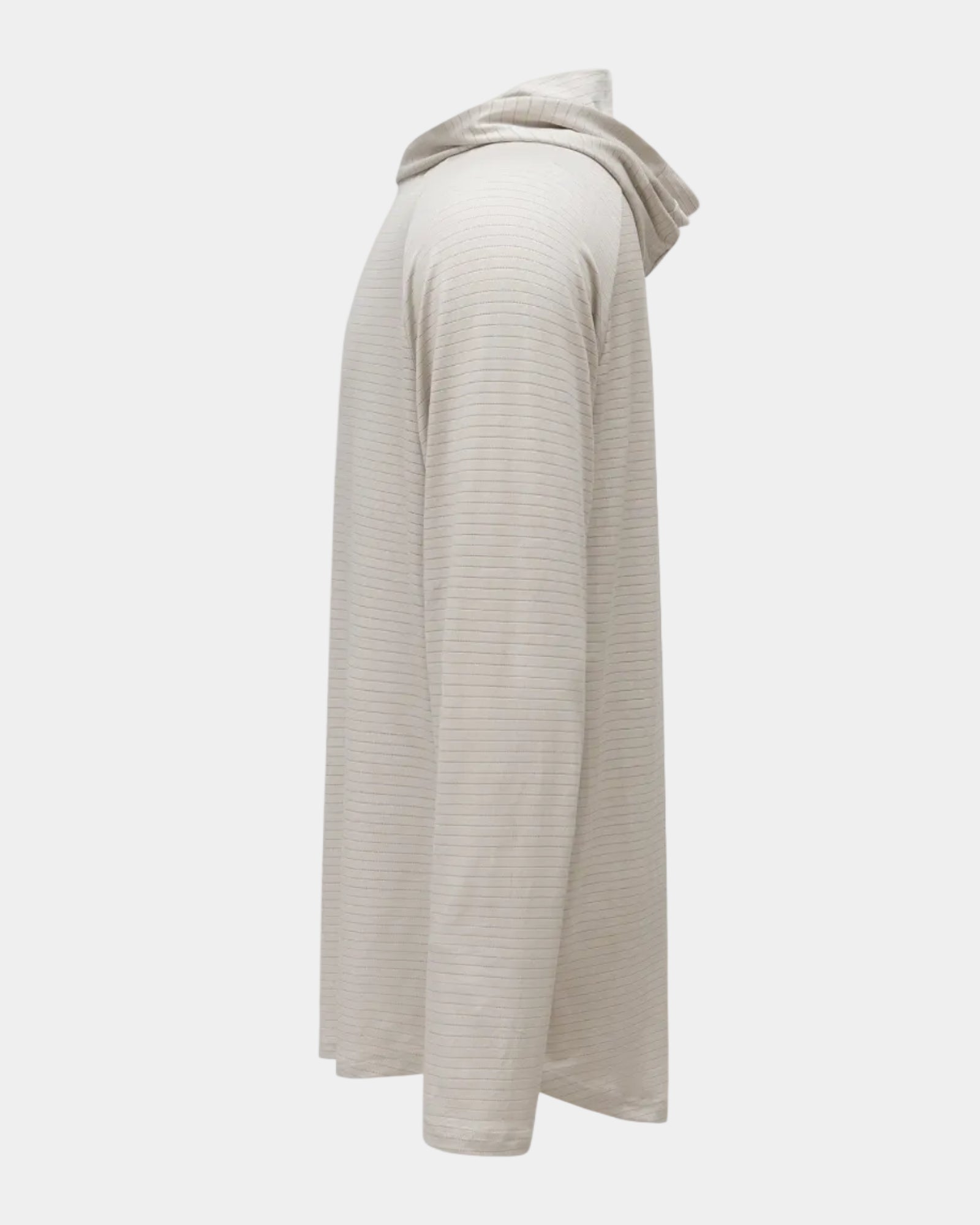 Hooded Cardinal Long Sleeve Cream Workout Shirt