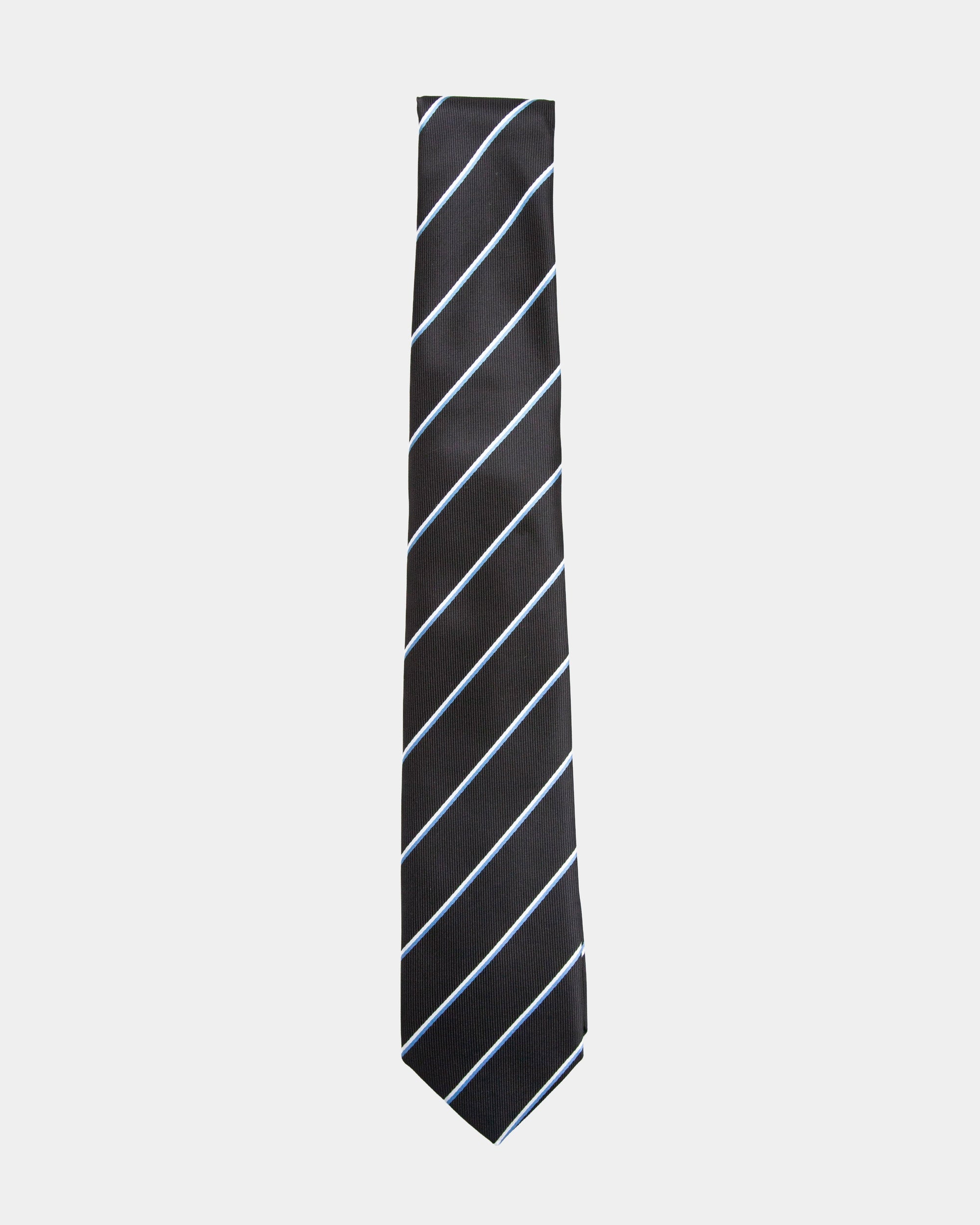 Immortal Black and Blue Stripe Tie - Black