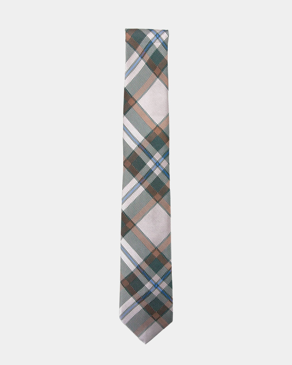 Immortal Crème Green Plaid Tie