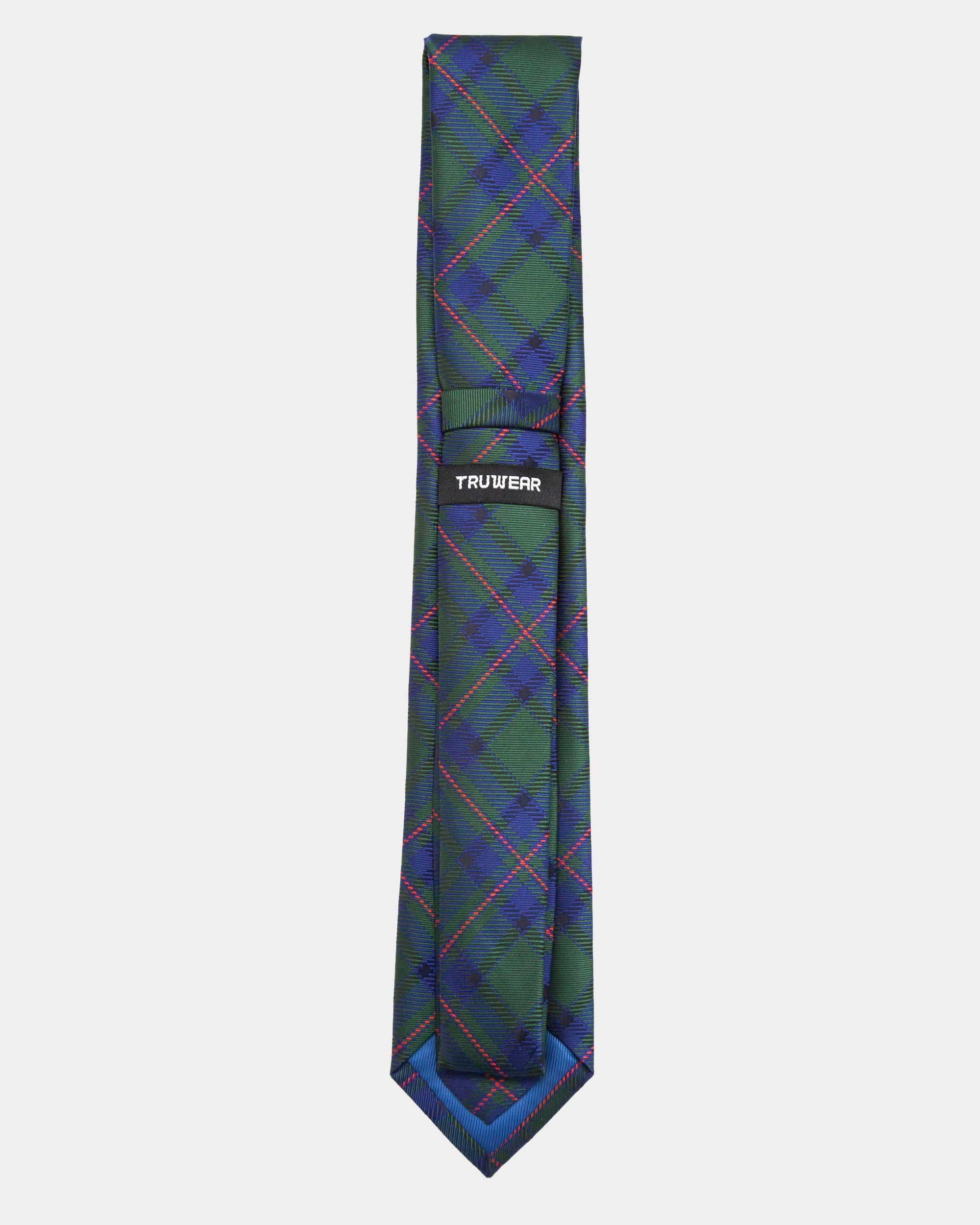 Immortal Tartan Dark Green Tie - Green