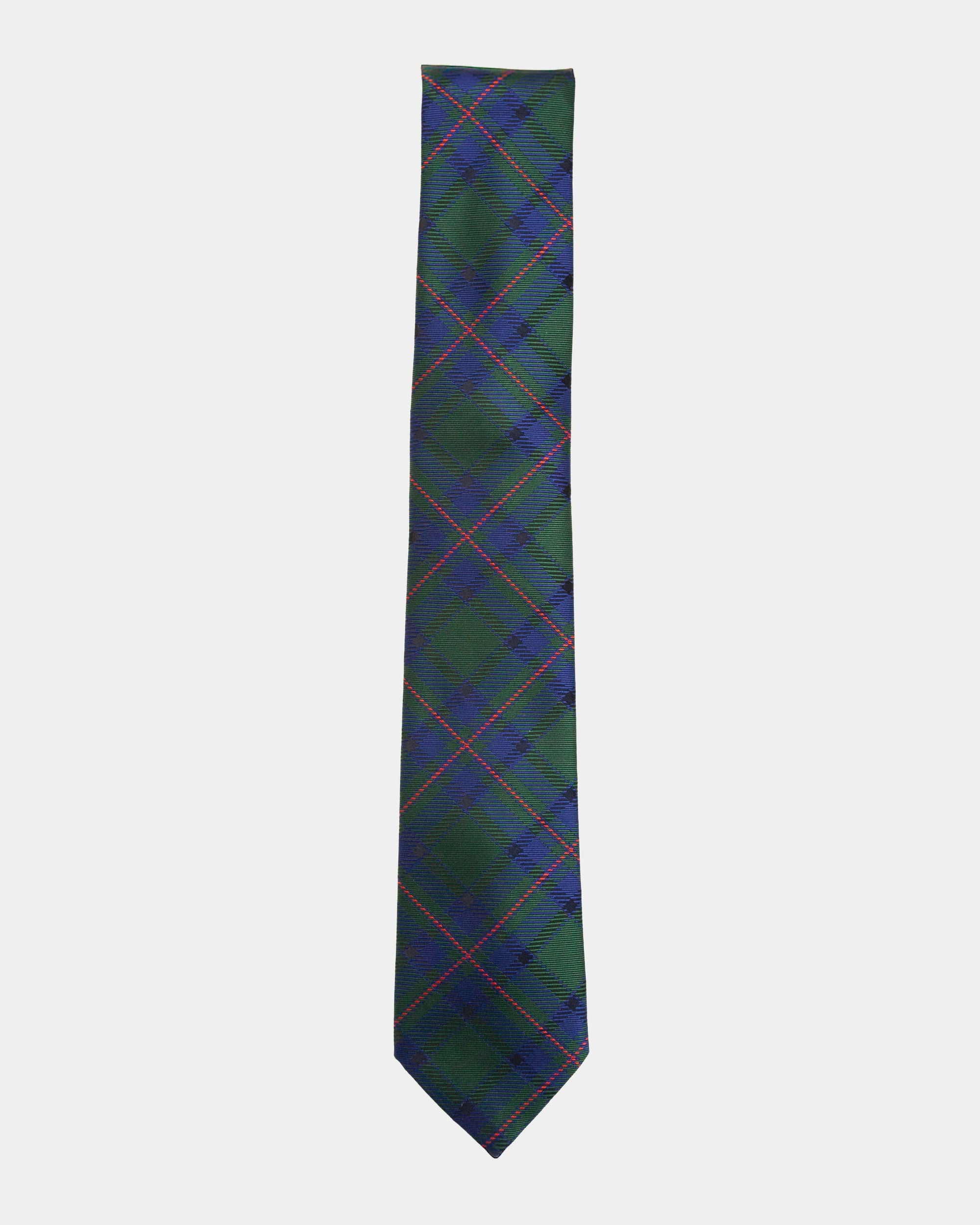 Immortal Tartan Dark Green Tie - Green