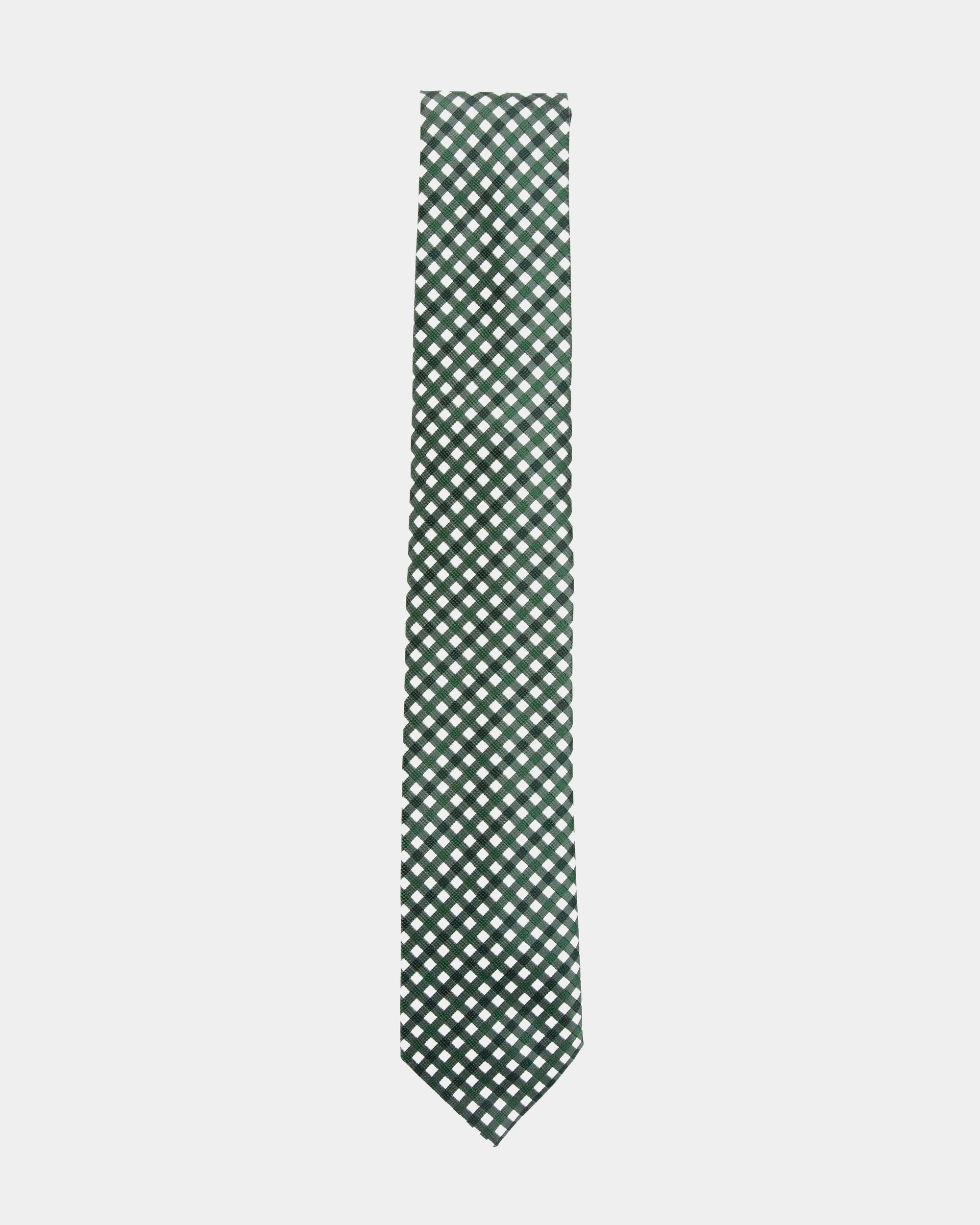Immortal Green Gingham Tie - Green