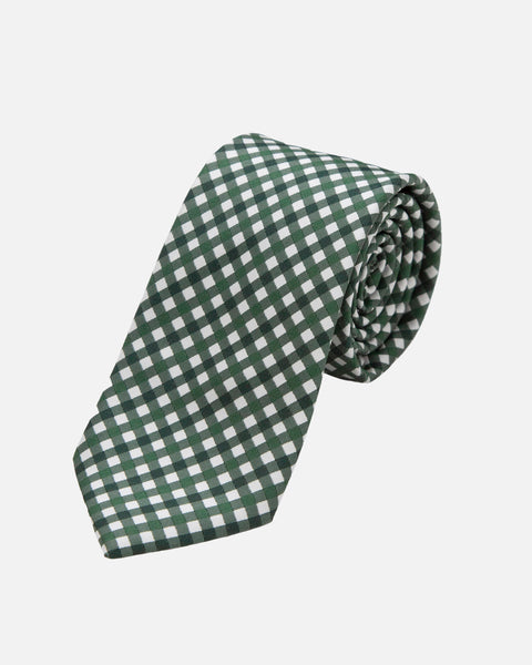 Immortal Green Gingham Tie
