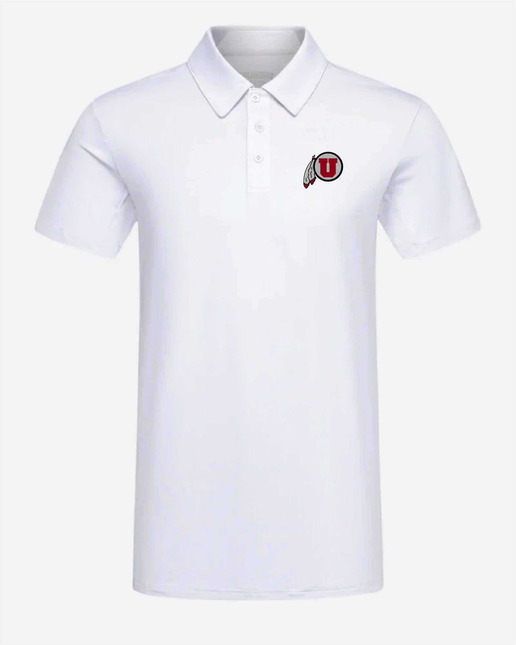 UofU Crest 2.0 Light Grey Polo