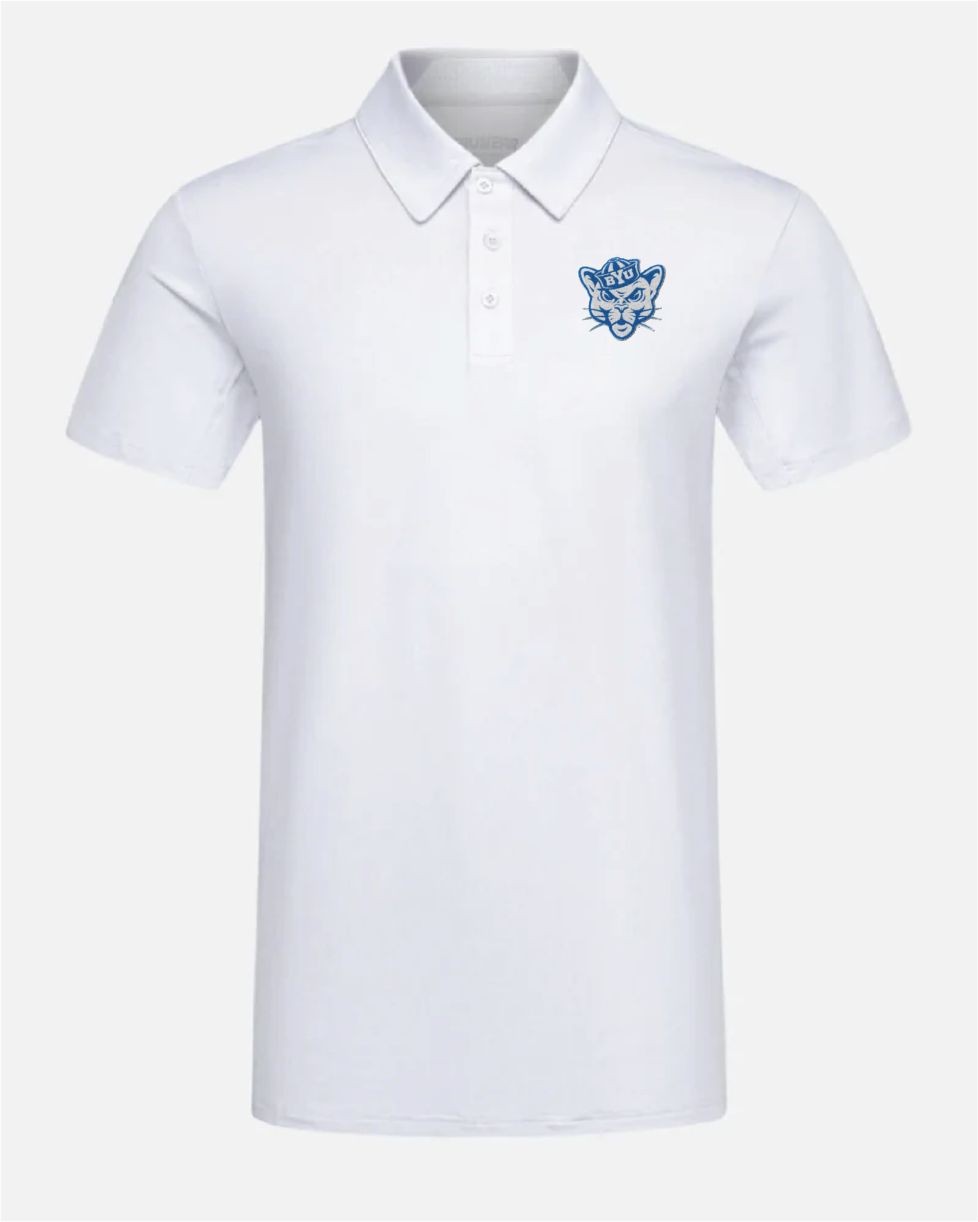BYU Crest 2.0 Light Grey Polo
