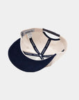 Cream Navy Cord Brim Fade Hat - Cream