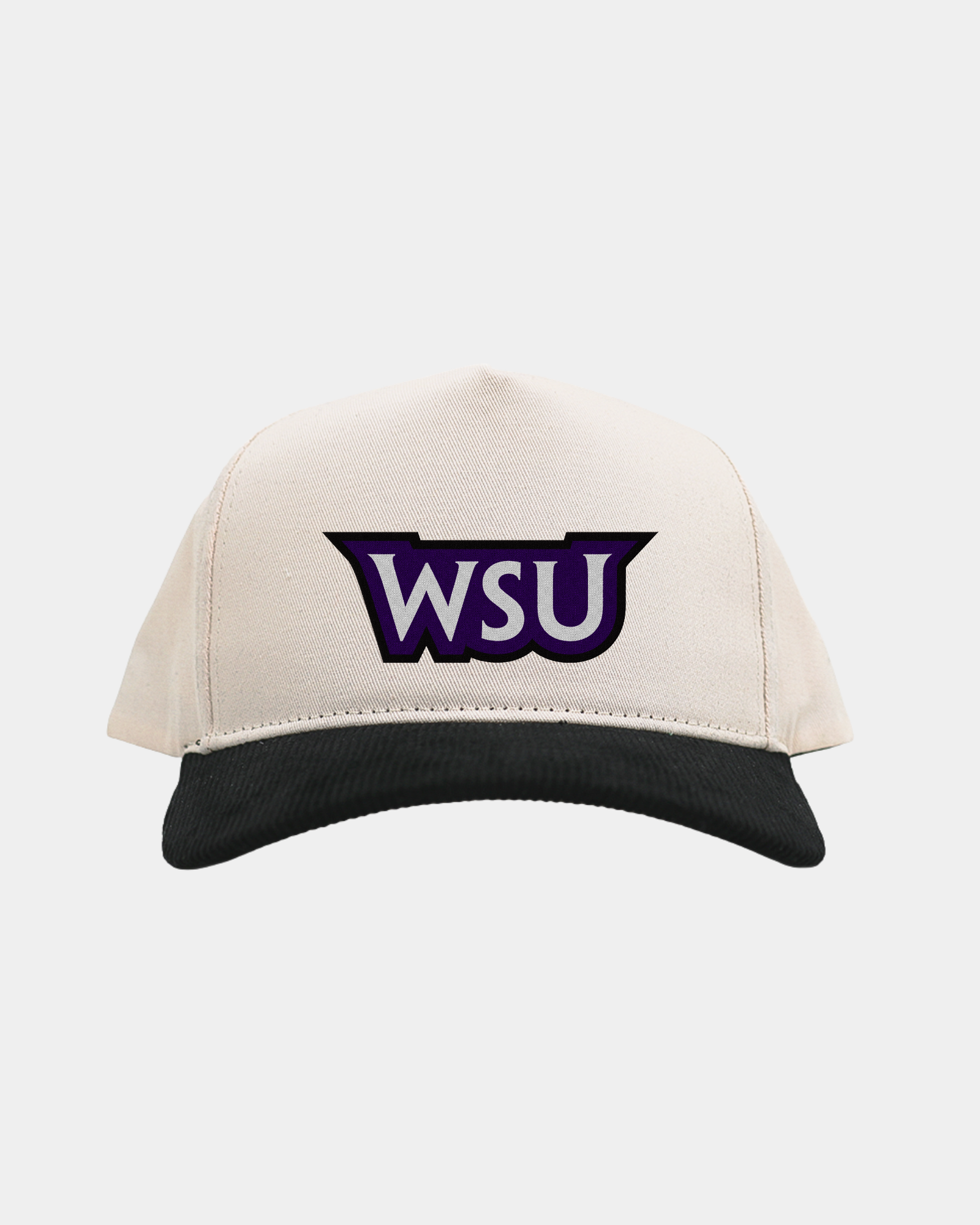 Weber State University Cream Black Cord Brim Fade Hat