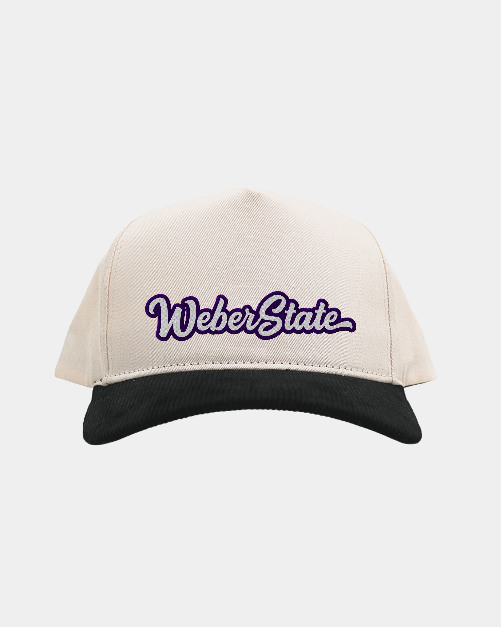 Weber State University Cream Black Cord Brim Fade Hat