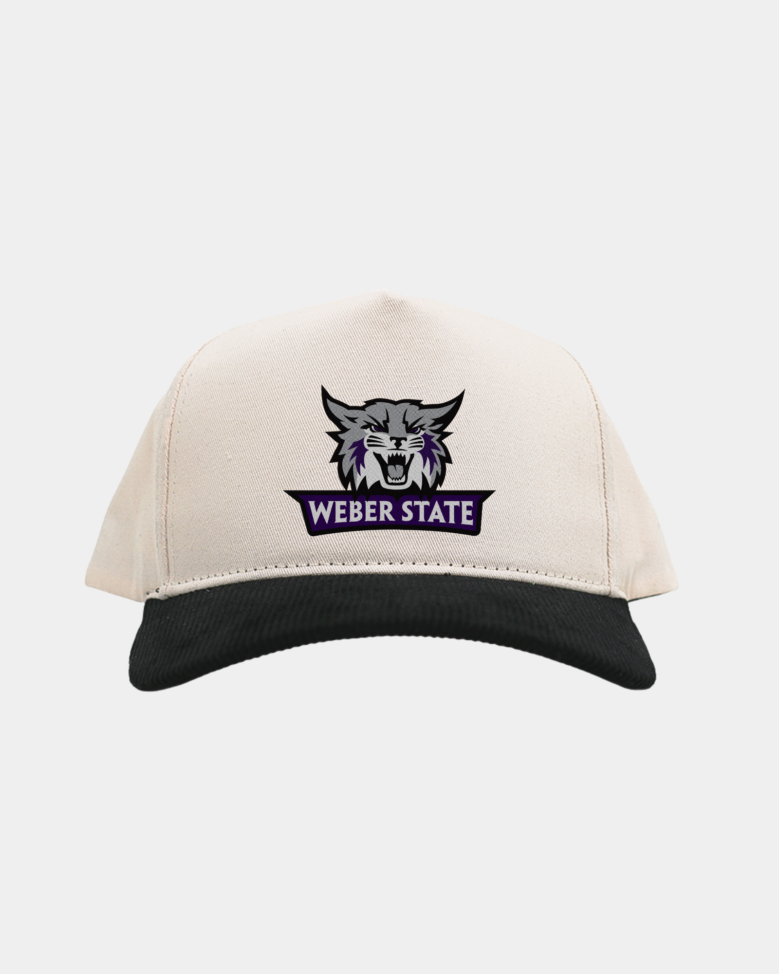 Weber State University Cream Black Cord Brim Fade Hat