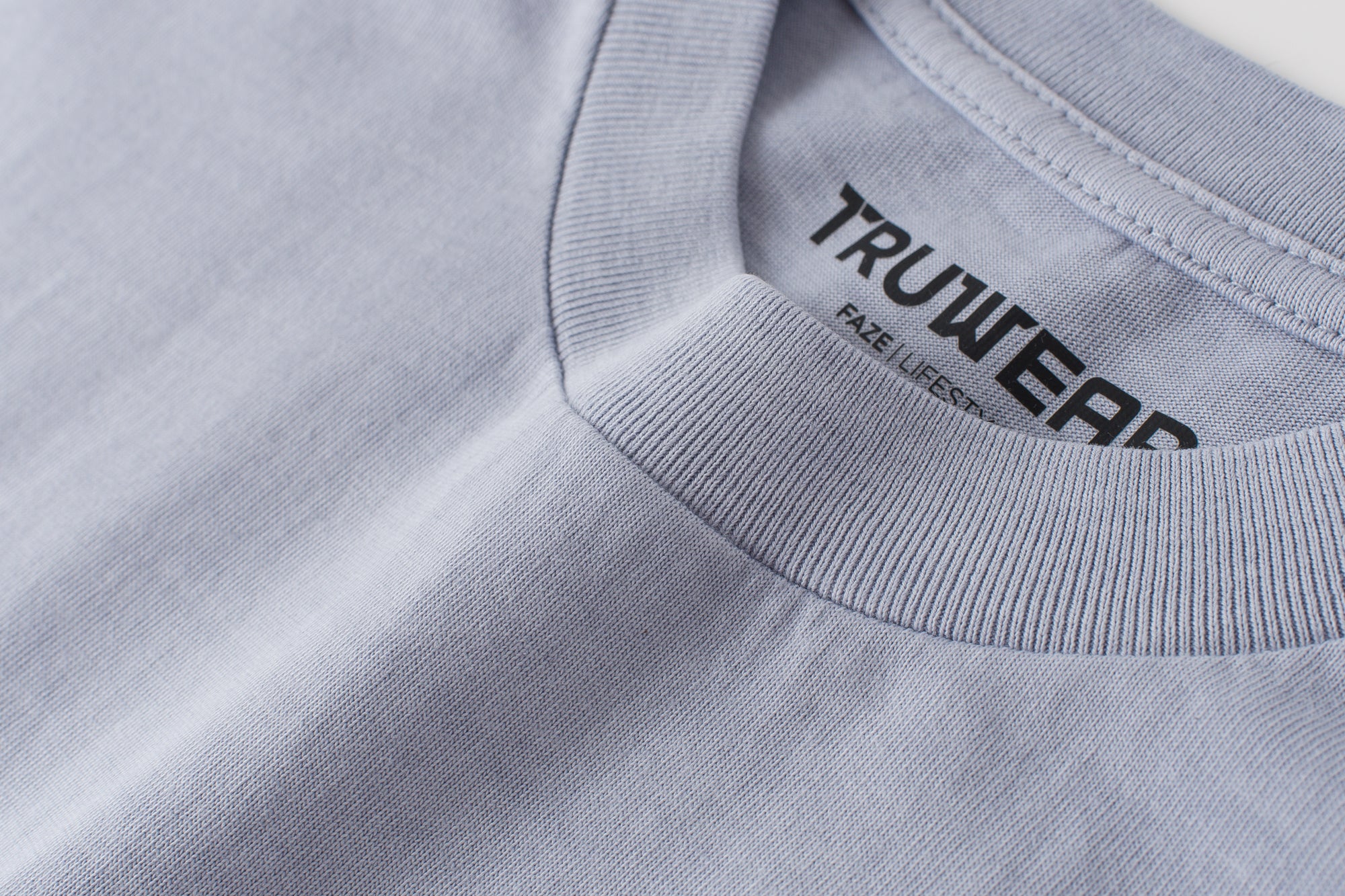 Faze Heavyweight Tee Powder Blue Collar 2