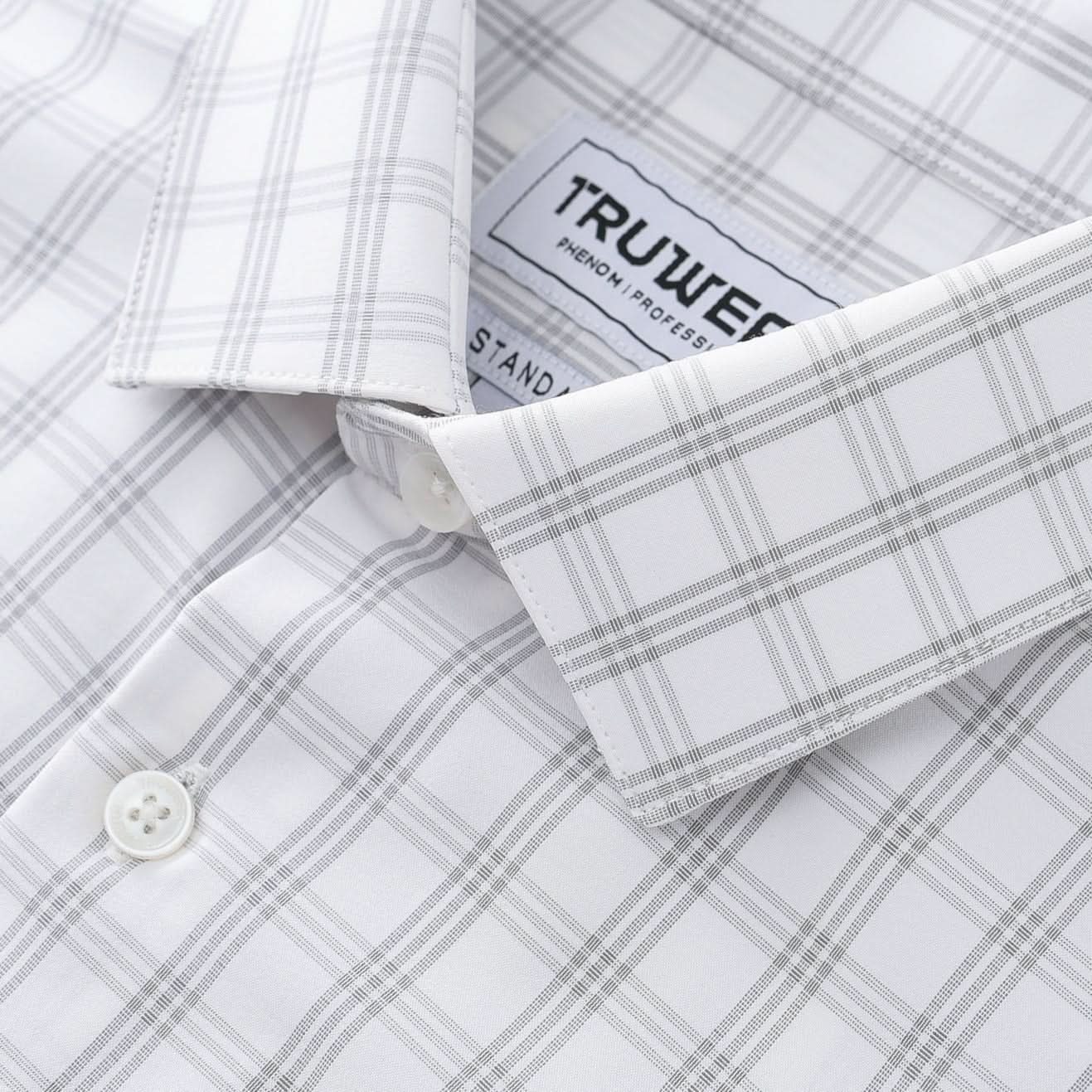 Phenom Professional Grey Tartan Dress Shirt Stylish and Timeless Fit | TRUWEAR Slim / XL Phenom Professional Grey Tartan Dress Shirt Stylish and Timeless Fit | TRUWEAR Slim / XL