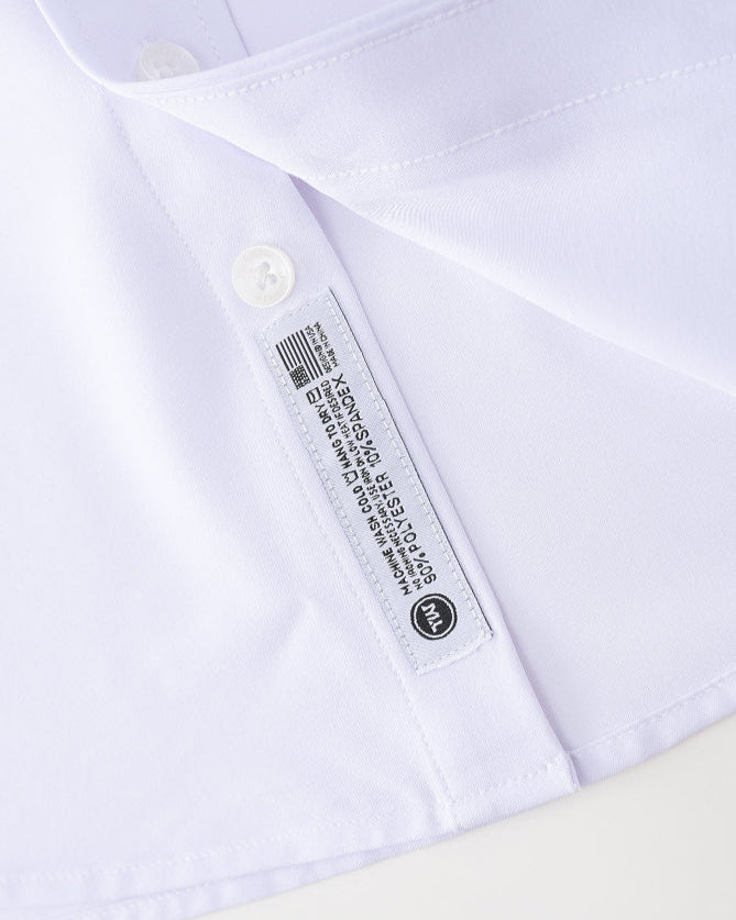 polyester spandex dress shirt Traveler Dress Shirts for Tall Men: Charcoal Stretch Traveler Shirt American Tall