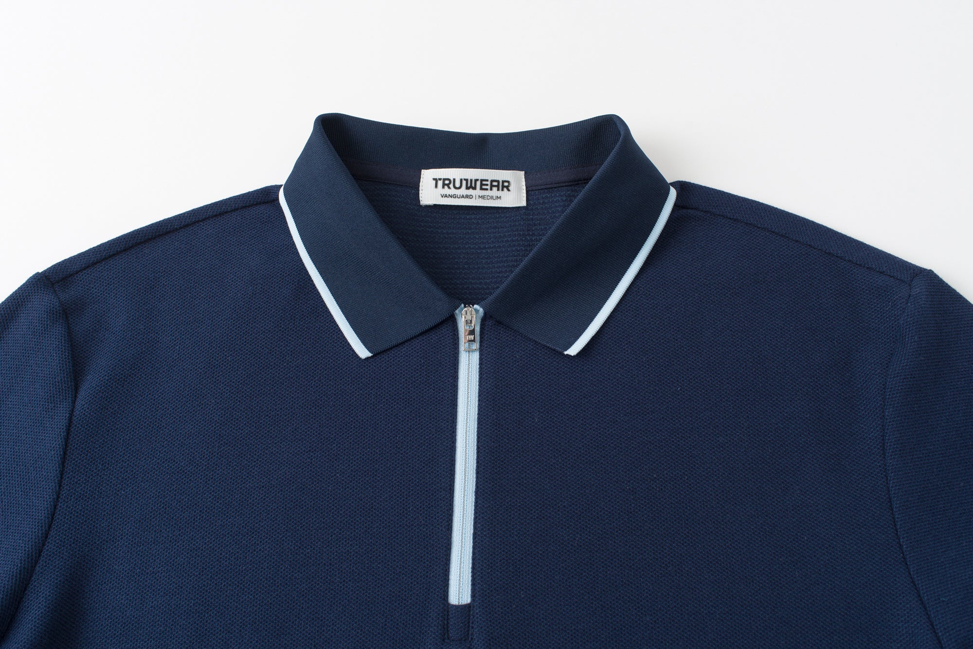 TRUWEAR Vanguard Zip Polo – Navy | Performance Golf Polo