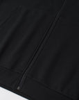 Atlas Full Zip Hoodie Black Front Pockets