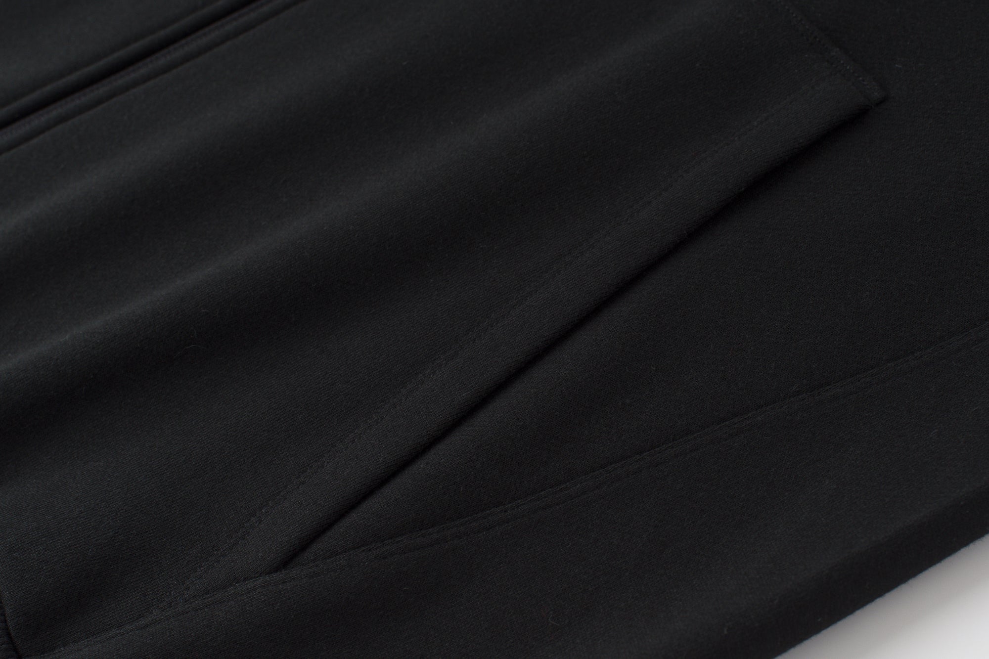 Atlas Full Zip Hoodie Black Pocket