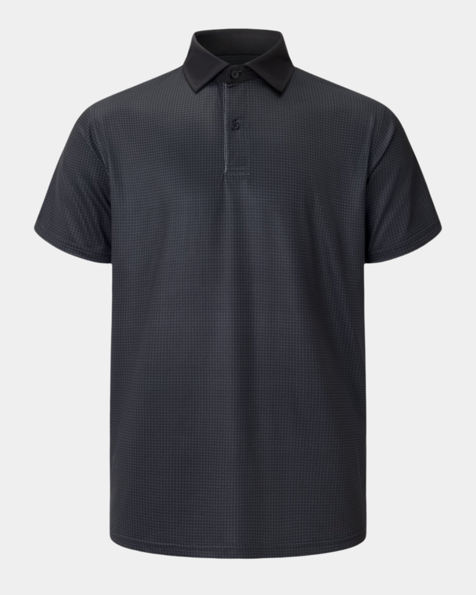 Elevation Polo Black Houndstooth - Black