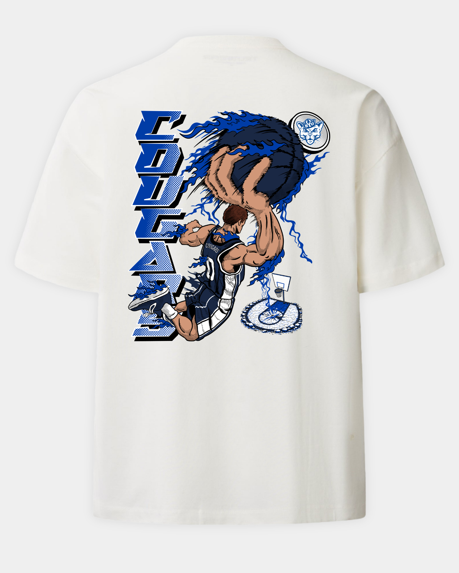 BYU Slam Dunk Faze Heavyweight Tee Off White