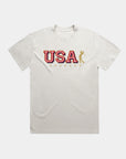 4th of July USA Golf Faded Bone T-shirt