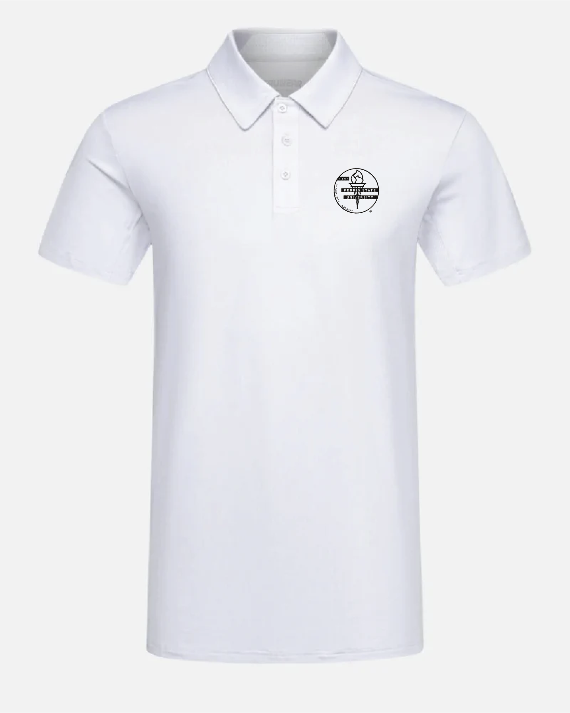 Ferris State Crest 2.0 Light Grey Polo