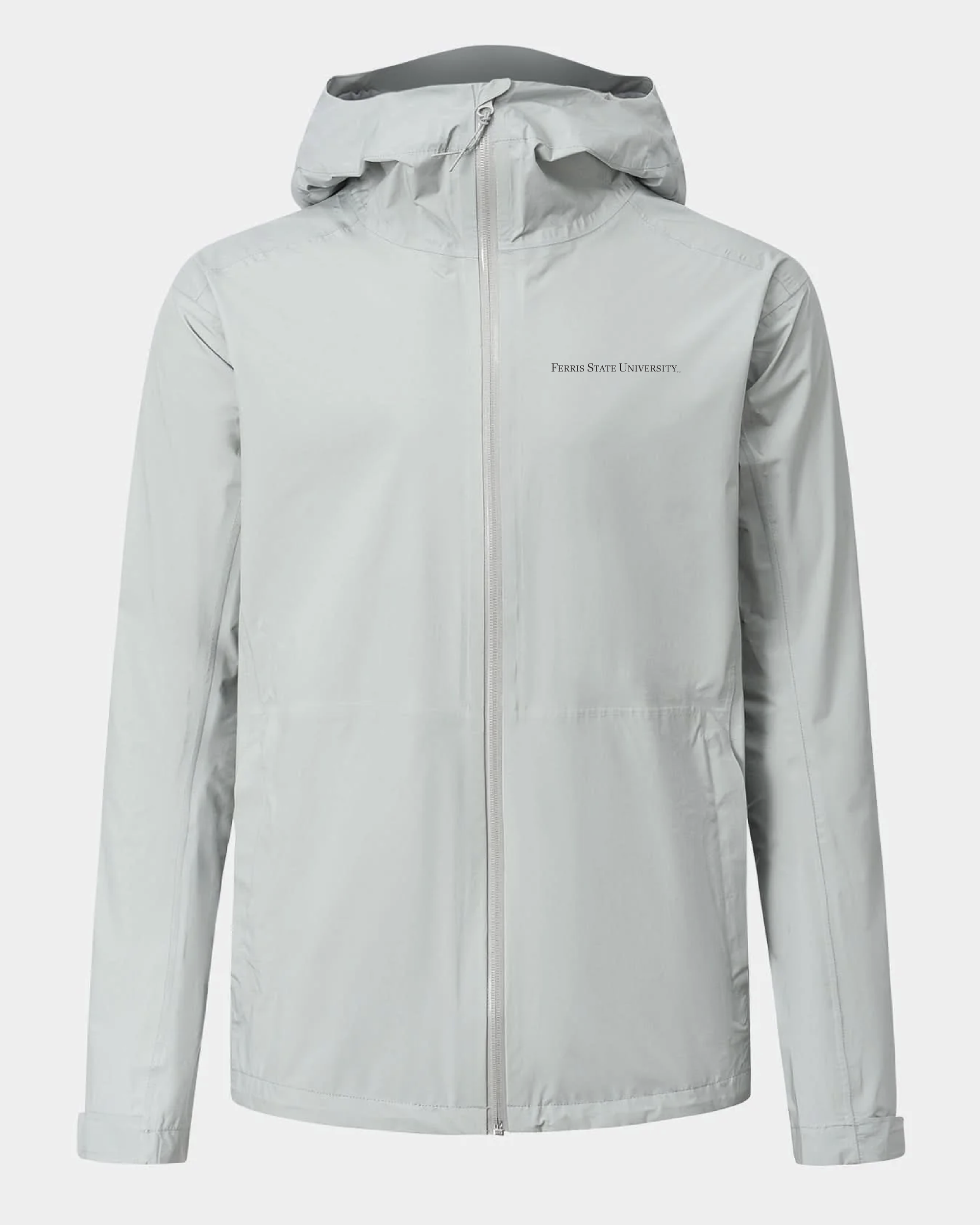 Ferris State Voyage Rain Jacket Light Grey