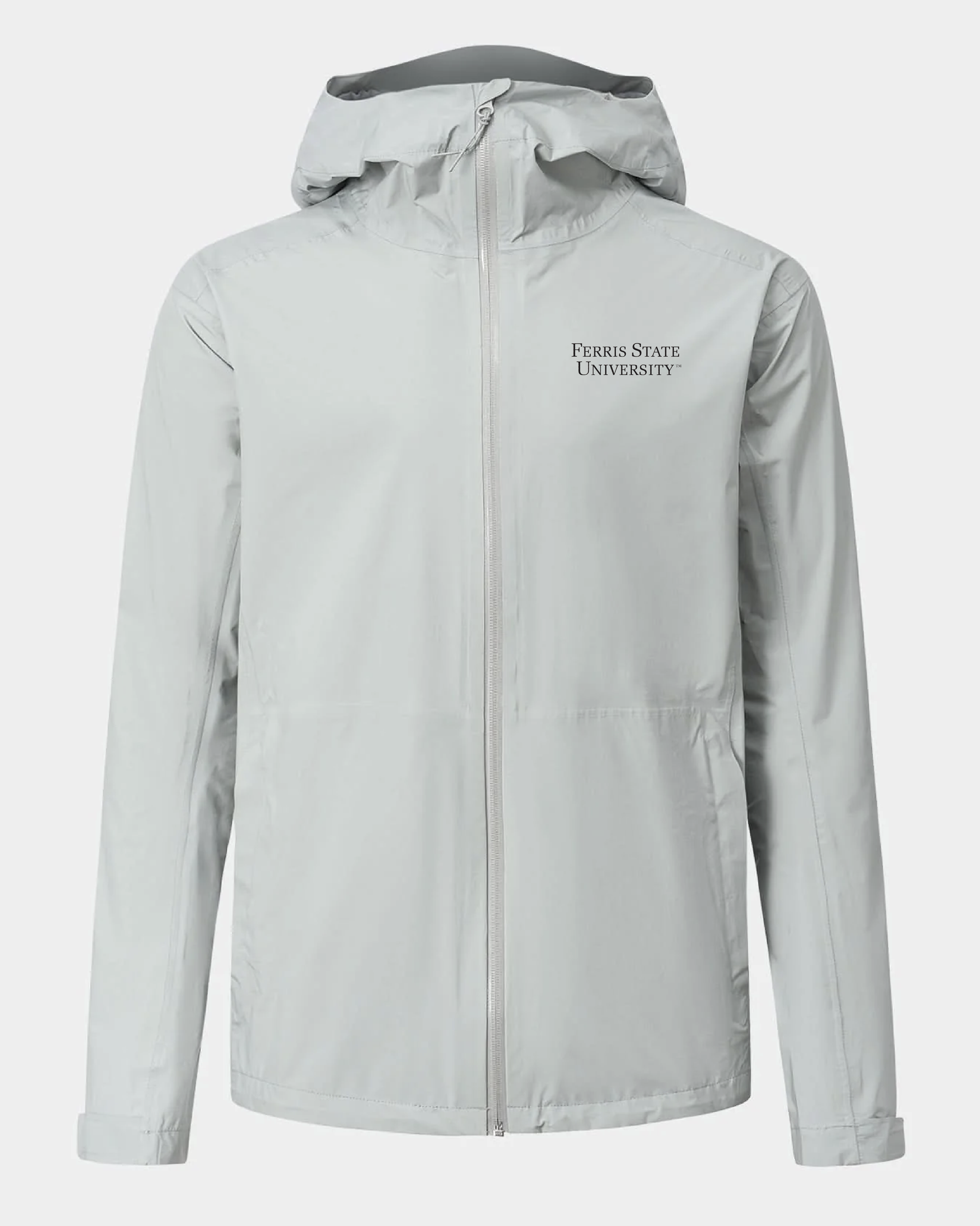 Ferris State Voyage Rain Jacket Light Grey