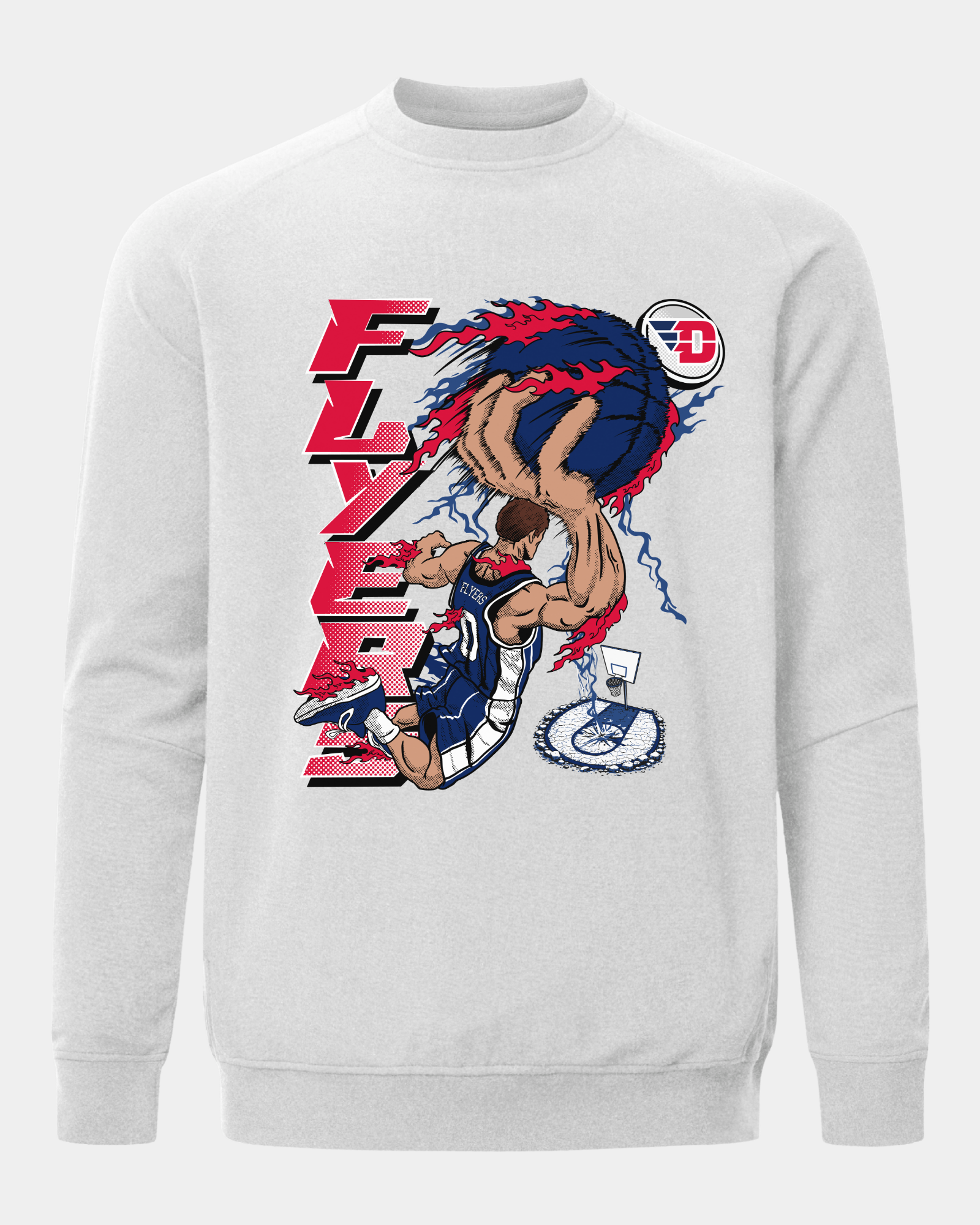 Dayton Slam Dunk Heather Grey Crewneck