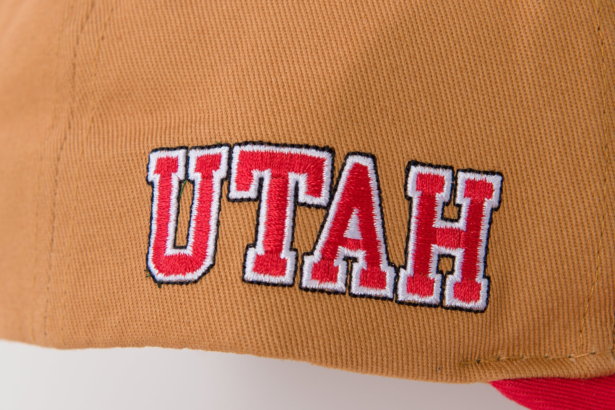 UofU Fade Hat Tan Red UofU