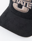 USU Fade Hat Black Corduroy U State