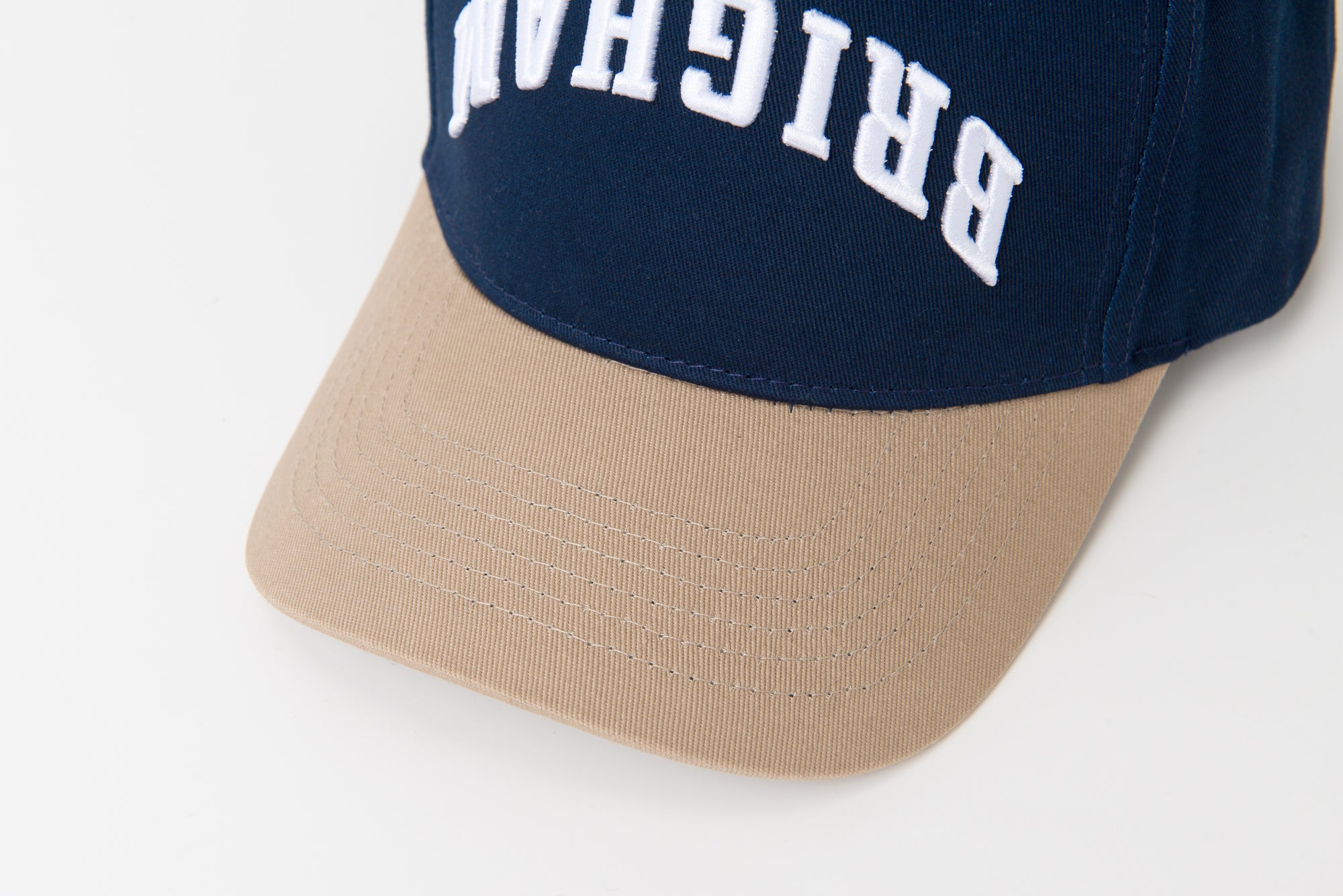 BYU Fade Hat Navy Tan Reversed Brigham