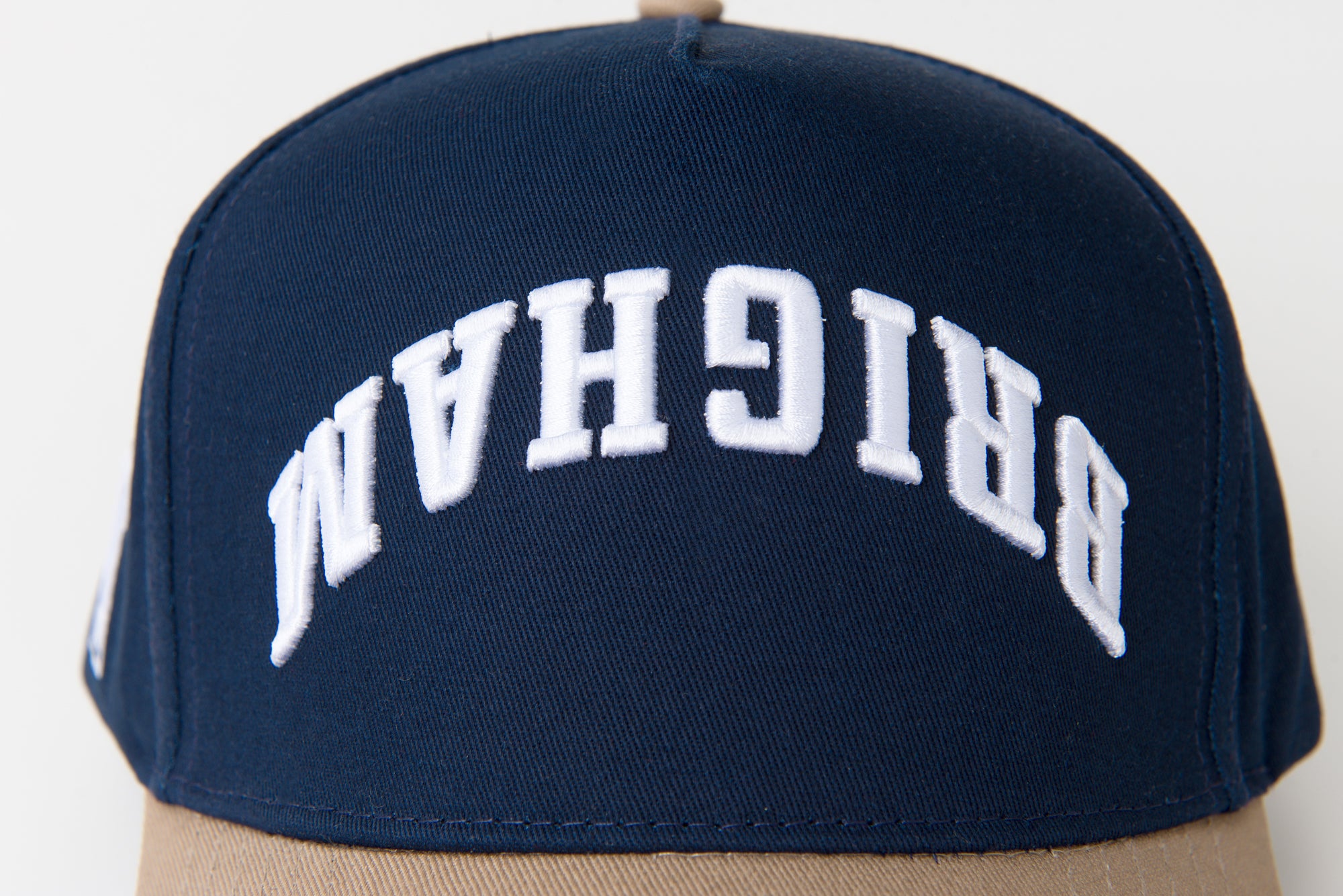 BYU Fade Hat Navy Tan Reversed Brigham
