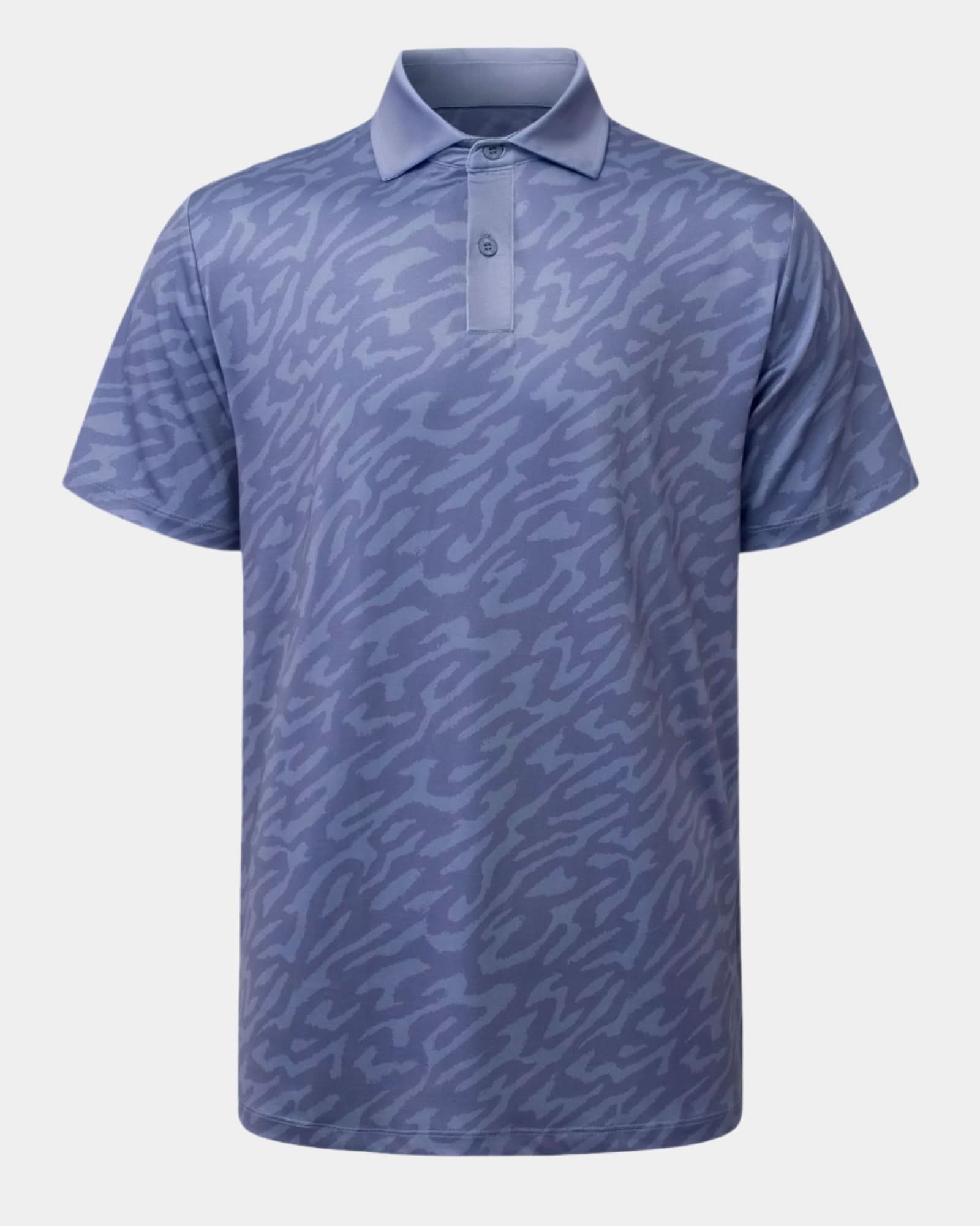 Elevation Polo Tiger Stripe Steel Blue - Blue
