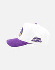 JMU Duke Dog White & Purple Cord Brim Hat