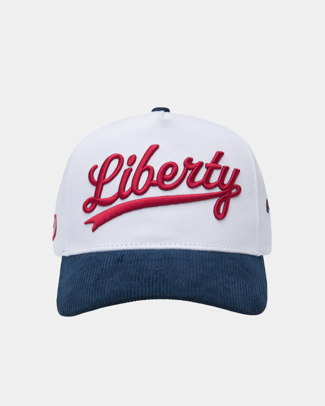 Liberty White Navy Cord Brim Hat