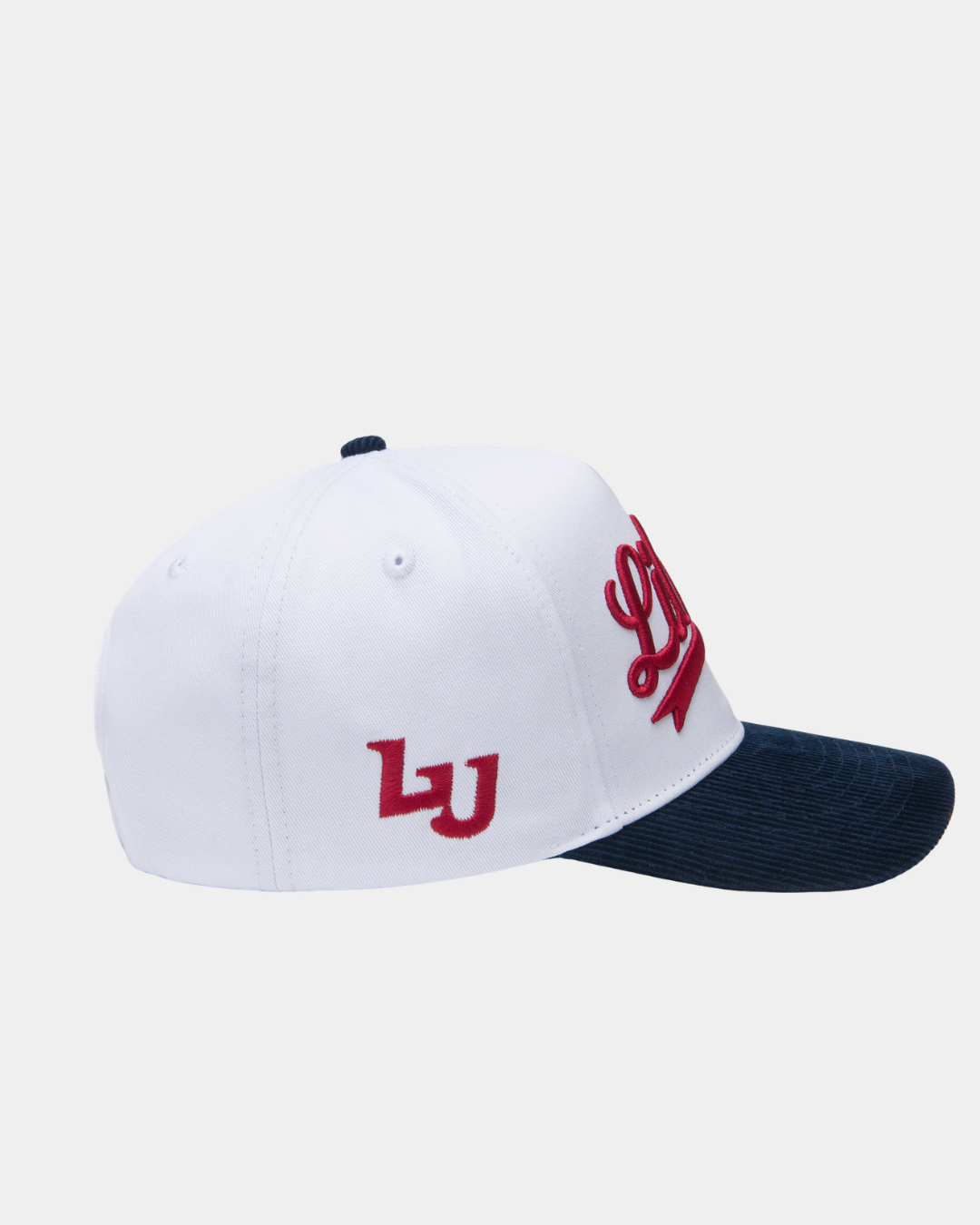 Liberty White Navy Cord Brim Hat