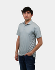 Elevation Light Grey Houndstooth Polo