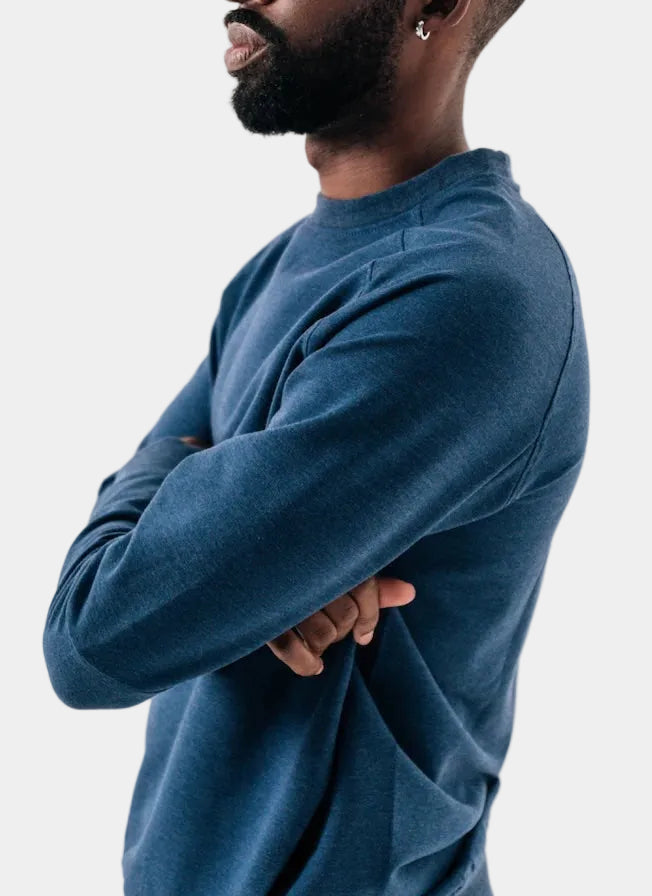 Meridian Heather Navy Crewneck - Heather